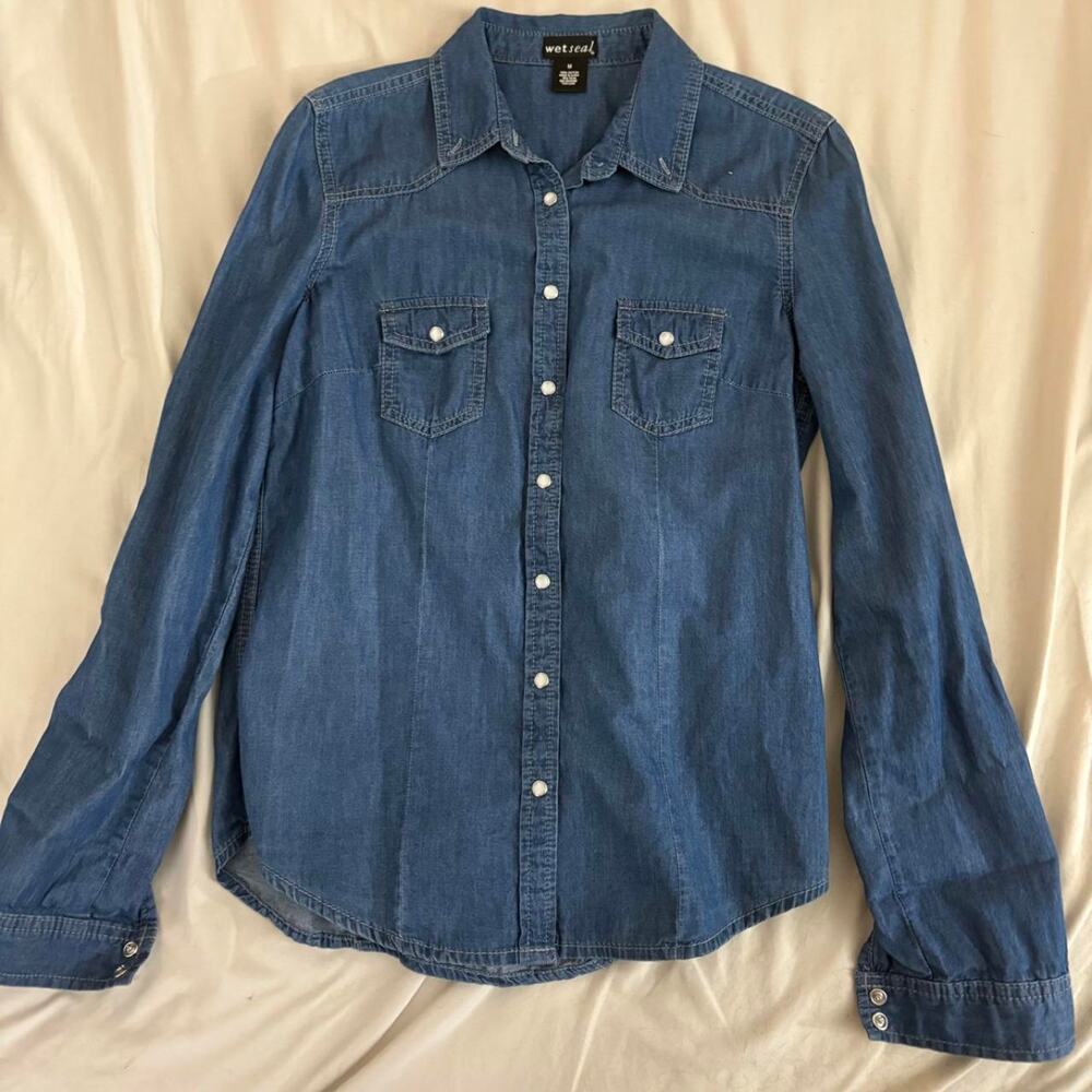 Wet seal blue denim cotton